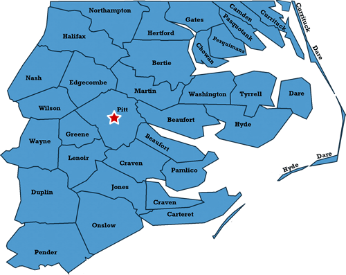 Locations Served in Eastern NC